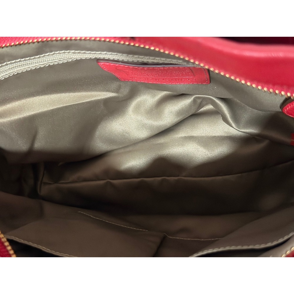 Coach 10615 Ergo Hobo Bag Womens Red Leather Brass Hardware Good Condition - Picture 14 of 16